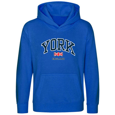 York Union Jack Harvard Kids Hood