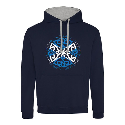 Celtic Saltire Circle Contrast Hoodie