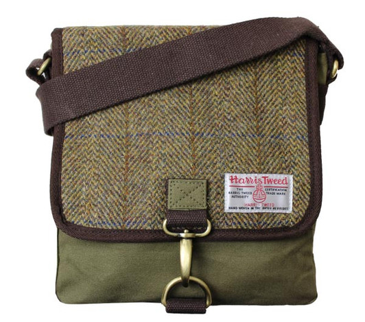 DII Tweed Messenger Bag - Khaki Green - Small