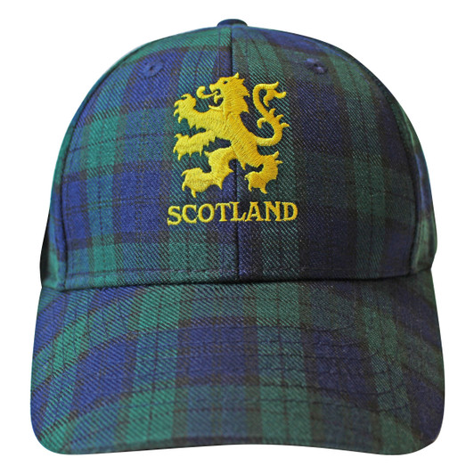 Tartan Baseball Cap: Scottish Lion