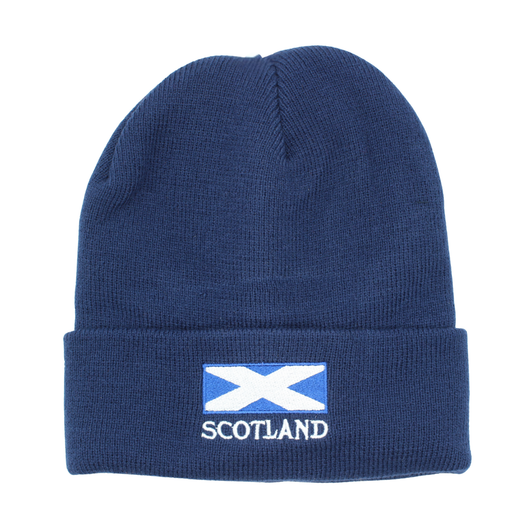 C3059E-NA Saltire/Scotland Ski Hat - Navy