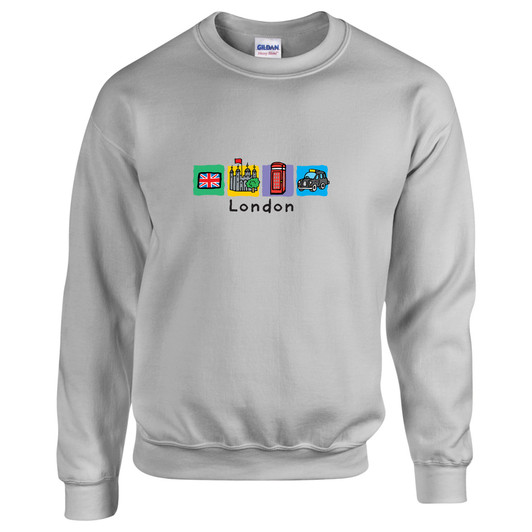 London 4 squares - telephone box  Sweatshirt