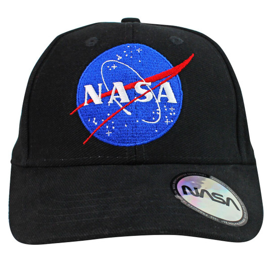 NASA006AC-BLK NASA Embroidered Apollo 11 Black Baseball Cap