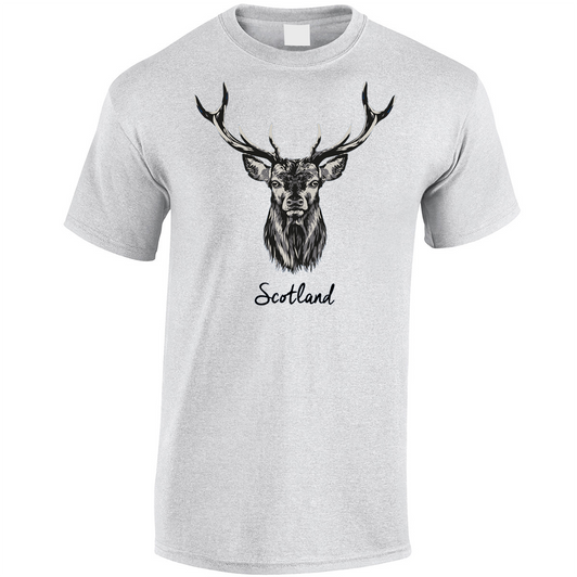 Mono stag 'Scotland' Print T-shirt