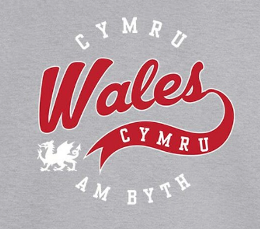 3D Felt Wales Text PRINT DESIGN