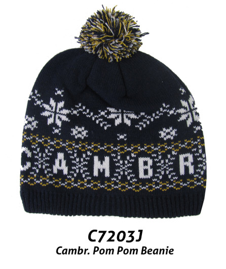 C7203J Cambridge Pom Pom Beanie (Snowflake) - Adult