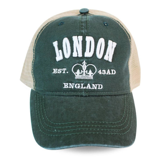 CNV1002-FOR London Emb 3D Mesh cap, Forest Green