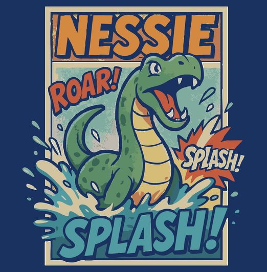 Nessie Poster - Splash - Adult Sweatshirt