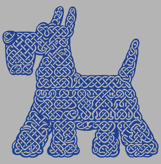 Celtic Scottie Dog Blue Adult Sweatshirt