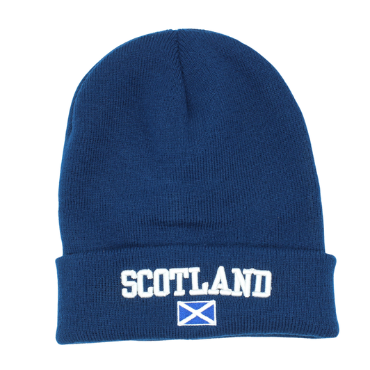 Scotland 3D EMB Beanie Ink Blue