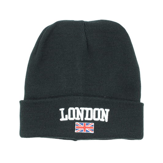 London 3D Emb Beanie - Black
