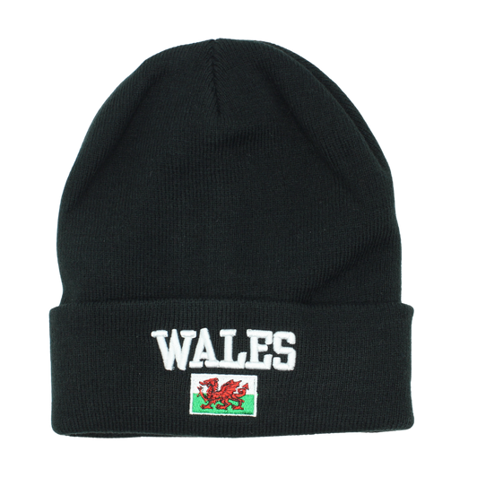 Wales 3D Beanie - Black