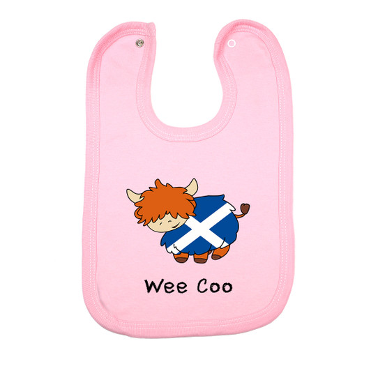 Saltire Heilan Coo Baby Bib