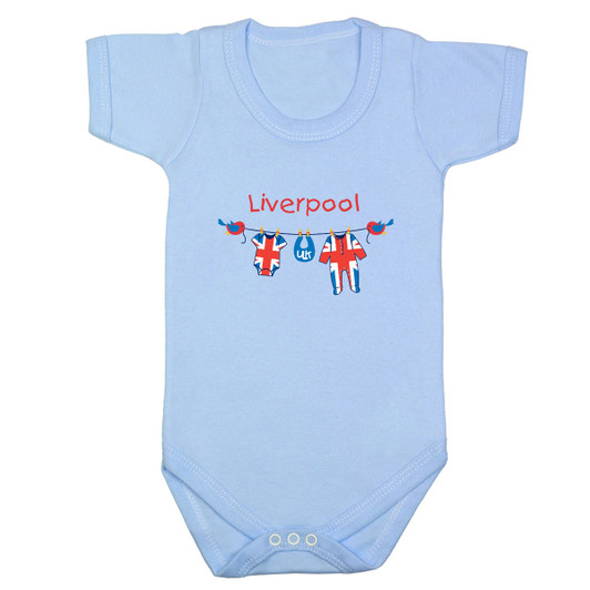 Liverpool Washing Line Baby Short Sleeve Bodysuit