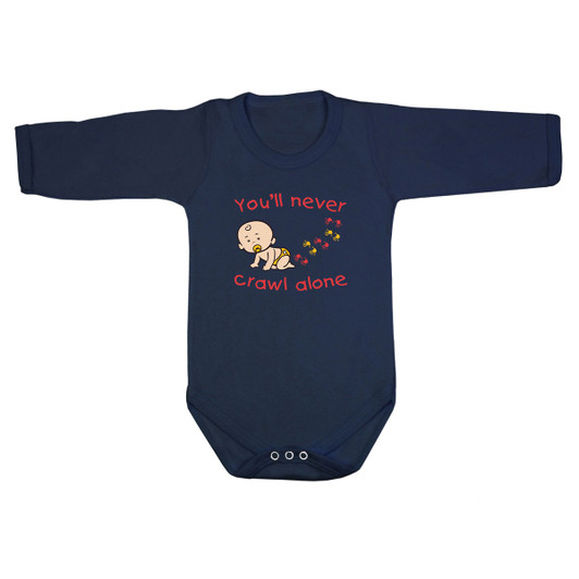 You'll never crawl alone Baby Long Sleeve Bodysuit