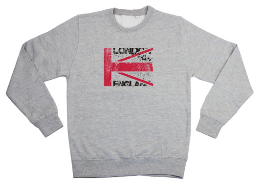 Distressed London Half Union Jack Sweatshirt