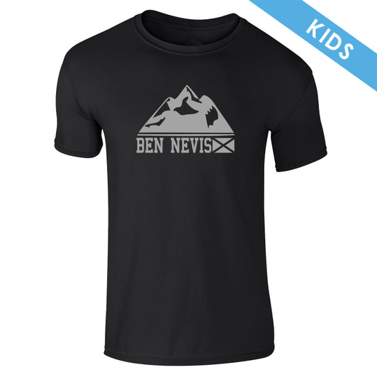 Ben Nevis Mountain (Grey) Kids T-Shirt