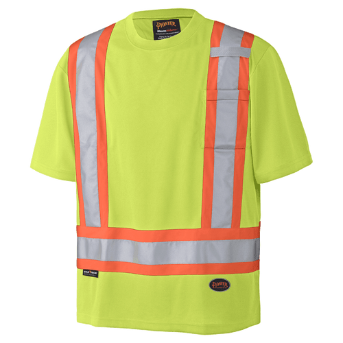Pioneer Hi-Vis Birdseye Tee Yellow
