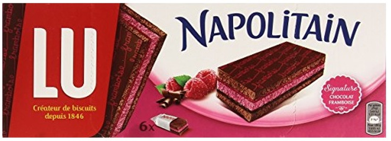 Napolitain chocolat framboise, Lu (174 g)  La Belle Vie : Courses en Ligne  - Livraison à Domicile