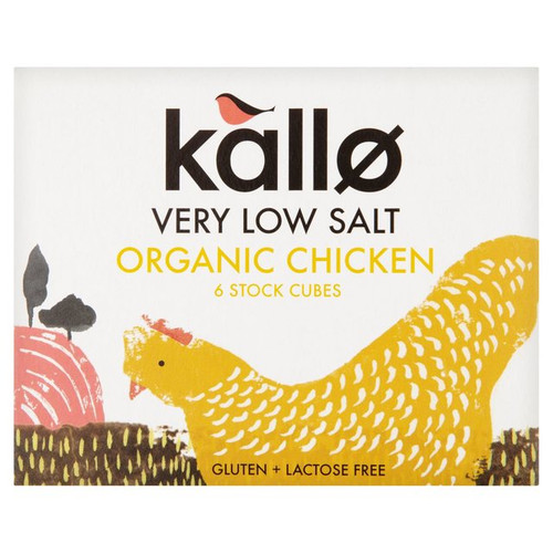 Kallo Very Low Salt Organic Chicken 6 Stock Cubes