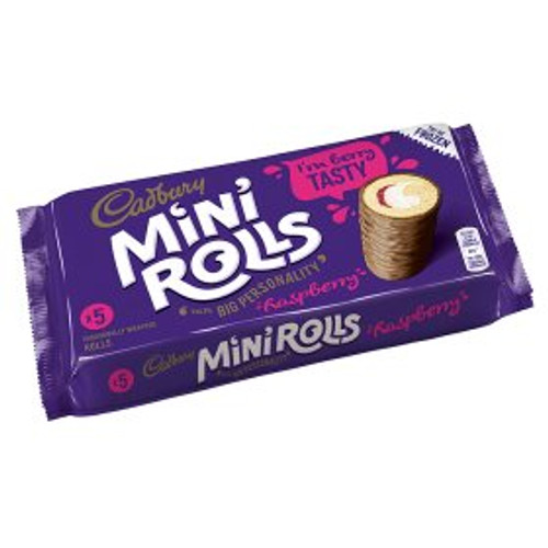 Cadbury Raspberry Mini Rolls 5per Pack