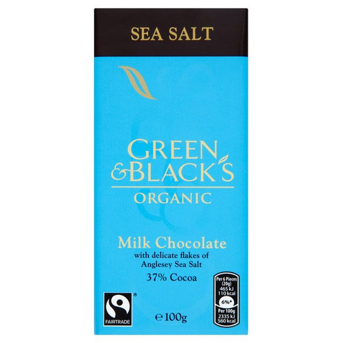 Green & Black's Organic Sea Salt Milk Chocolate 100g 