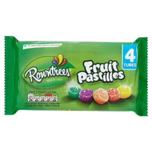Rowntrees Fruit Pastilles Sweets 4 Pack 4x52g 