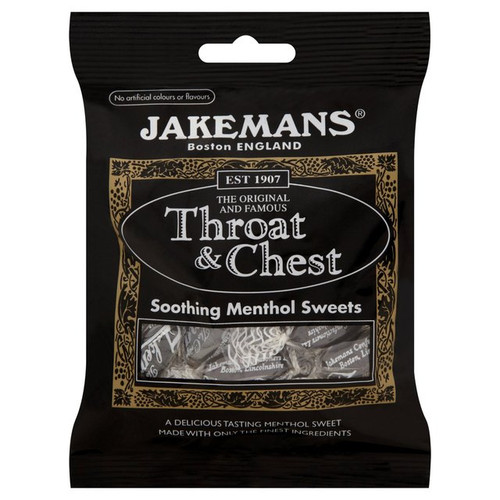 Jakemans Throat & Chest Soothing Menthol Sweets 100g 