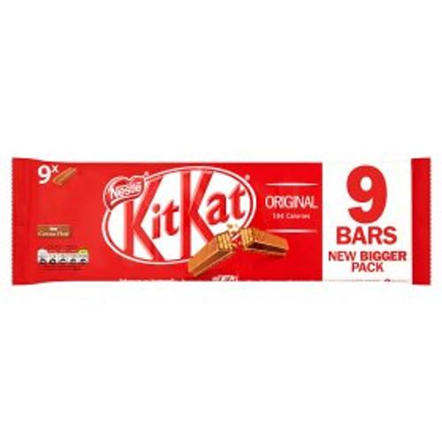  Nestle KitKat 2 Finger Milk Chocolate Biscuit Bar 9 Pack 9x20.7