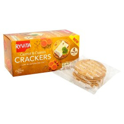 Ryvita Carrot & Cumin Crackers 4 Pack