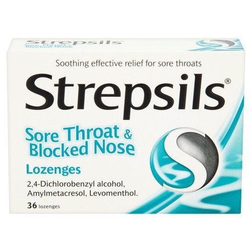 Strepsils Sore Throat, Blocked Nose Relief Lozenges