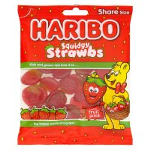 Haribo Squidgy Strawbs Bag 140g