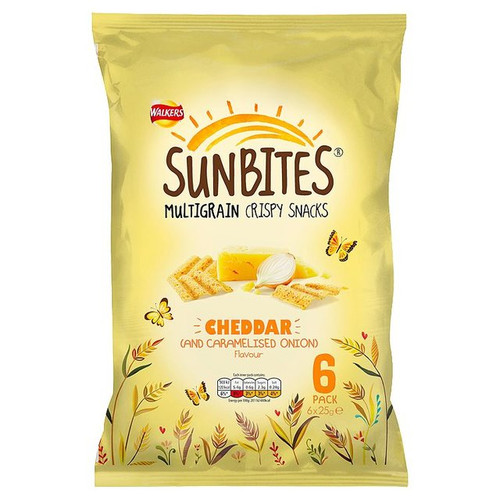 Walkers Sunbites Cheddar & Carmelised Onion Snacks 6x25g