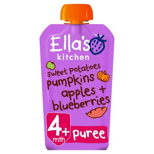 Ella's Kitchen 4 Mths+ Organic Sweet Potato, Pumpkin, Apple & Blueberries 120g