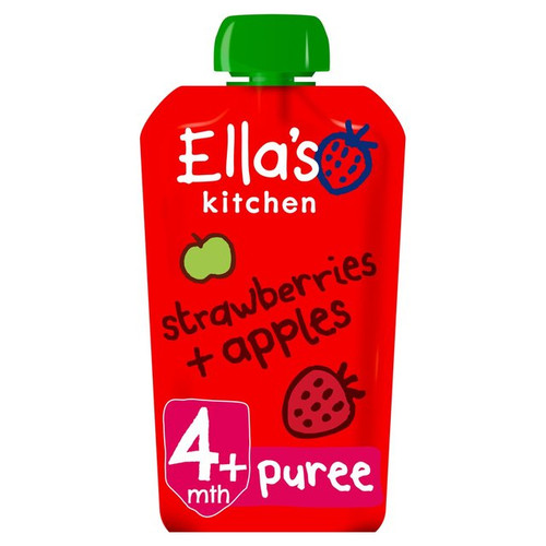 Ella's Kitchen 4 Mths+ Organic Strawberries & Apples 120g