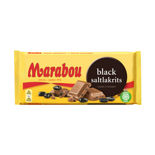 Marabou Black Saltlakrits – Milk Choc with Salty Liquorice 180g