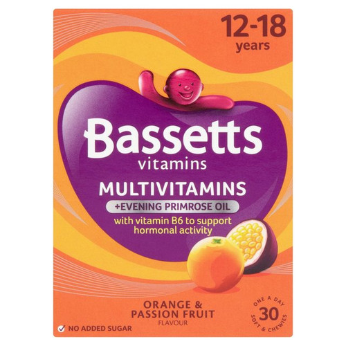 Bassetts 12-18 Years Multi Vitamins Orange & Passionfruit 30 per pack