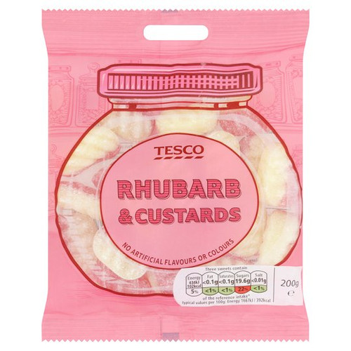 Tesco Rhubarb And Custard 200g