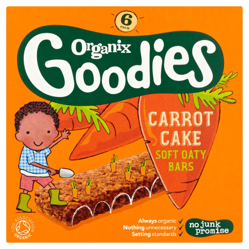 Organix Goodies Carrot Cake Oaty Bar 6 x 30g