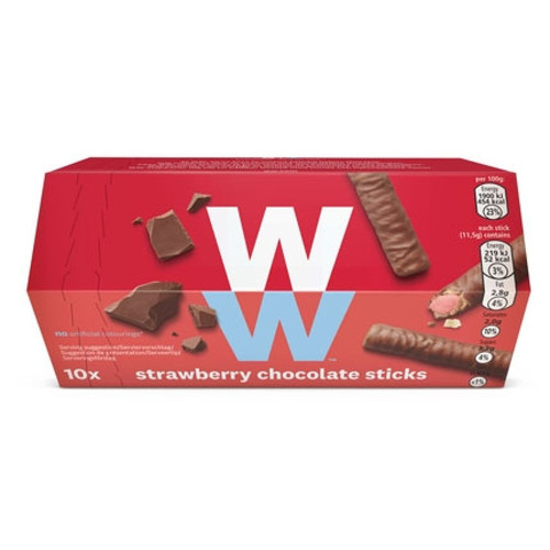 Weight Watchers Strawberry Chocolate Sticks - 10 Sticks