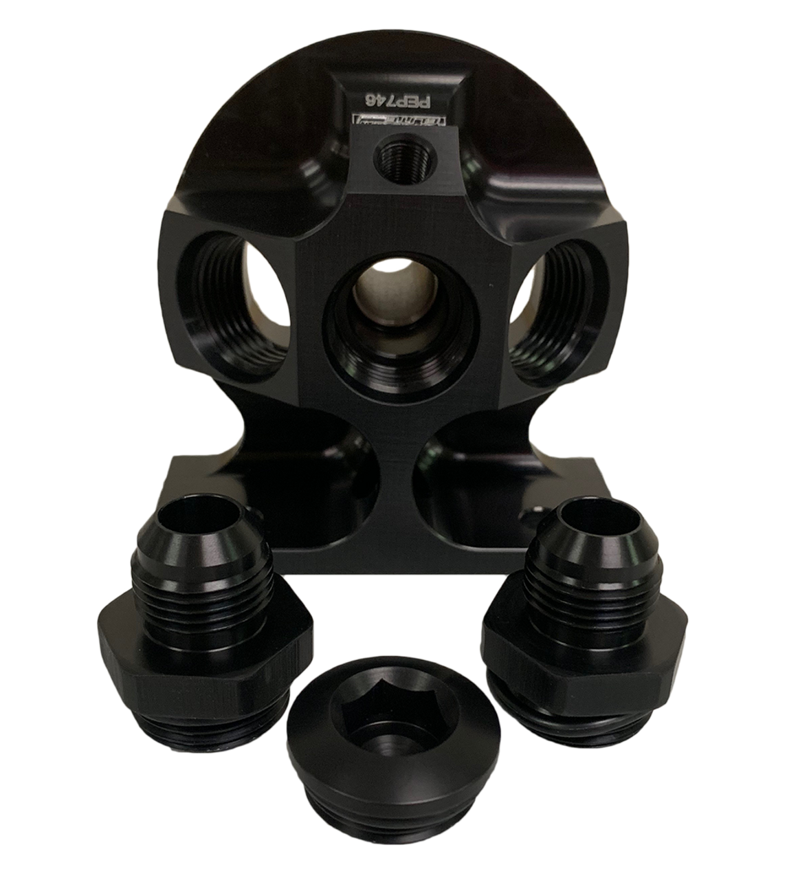 Patterson Elite Billet Remote Oil Filter Mount Kit Black Anodized Patterson Elite