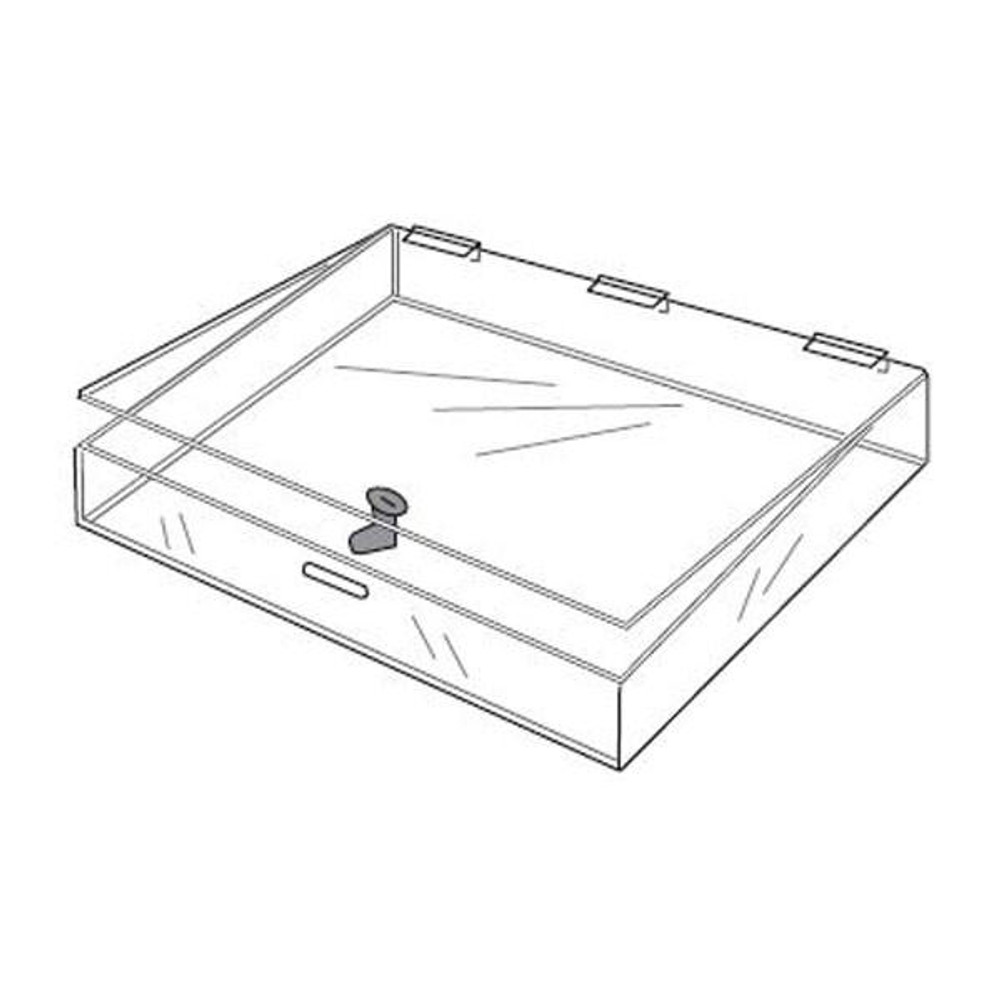 Proacrylics Acrylic Countertop Display Case Flat Showcase 3 H
