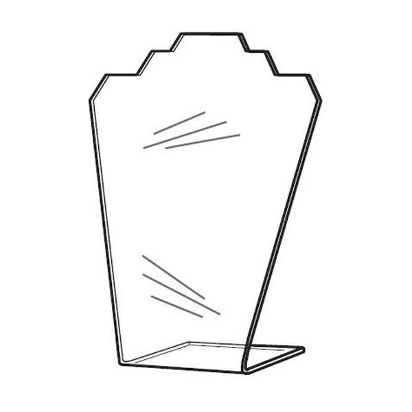 Acrylic Necklace Display Neck Shaped Stand For Counter