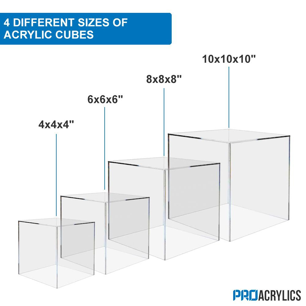 Acrylic Exposition Cubes for Countertop - 1/8 Inches Thick