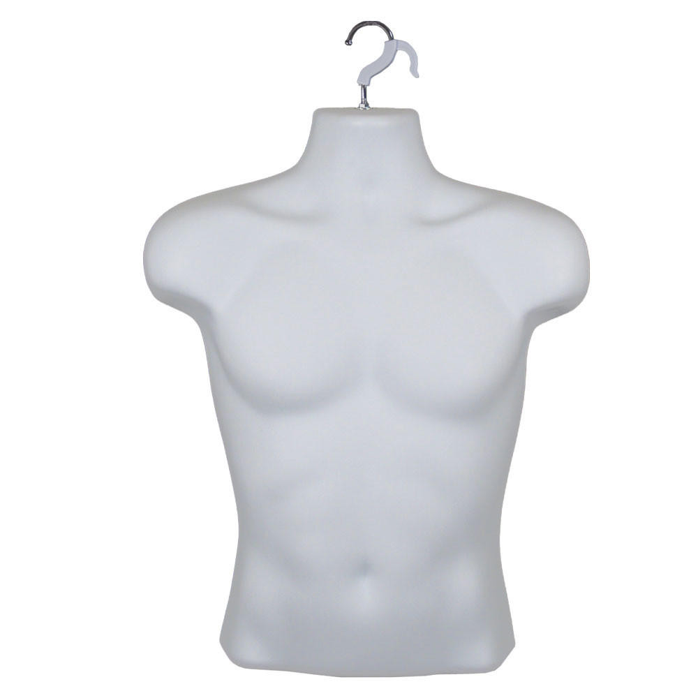 Male Hanging Mannequin In White Color For S-M Clothe Sizes