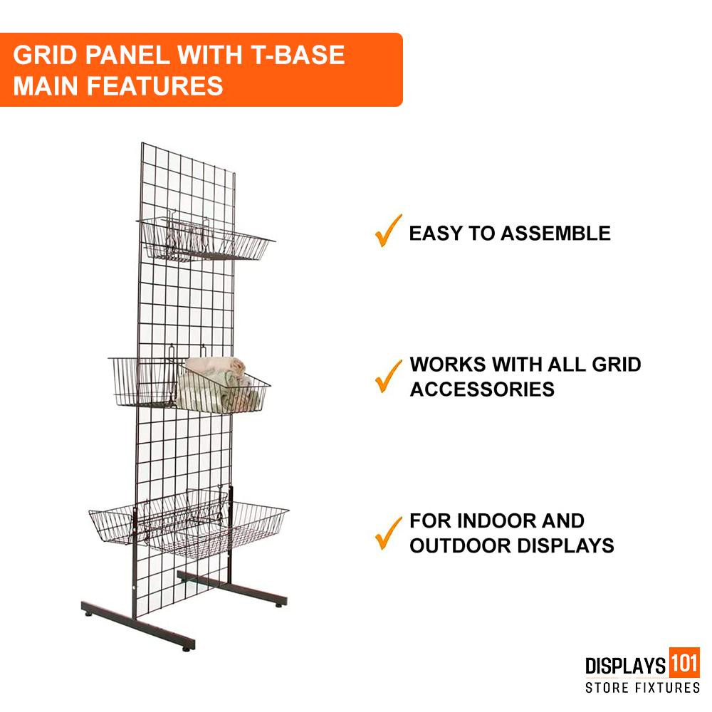 Displays 101 2' x 4' Gridwall Tower with T-Base