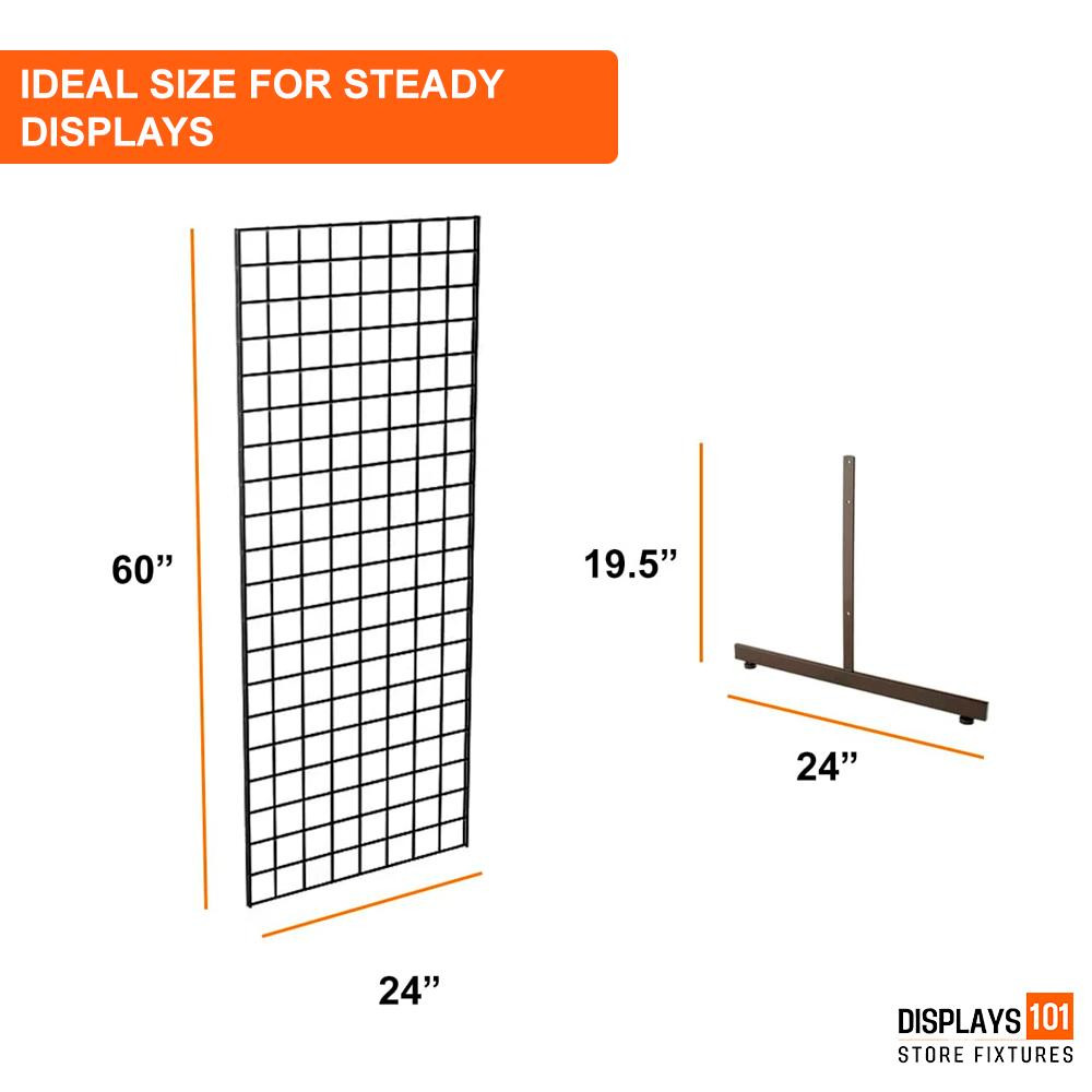 Displays 101 2' x 5' Gridwall Tower with T-Base