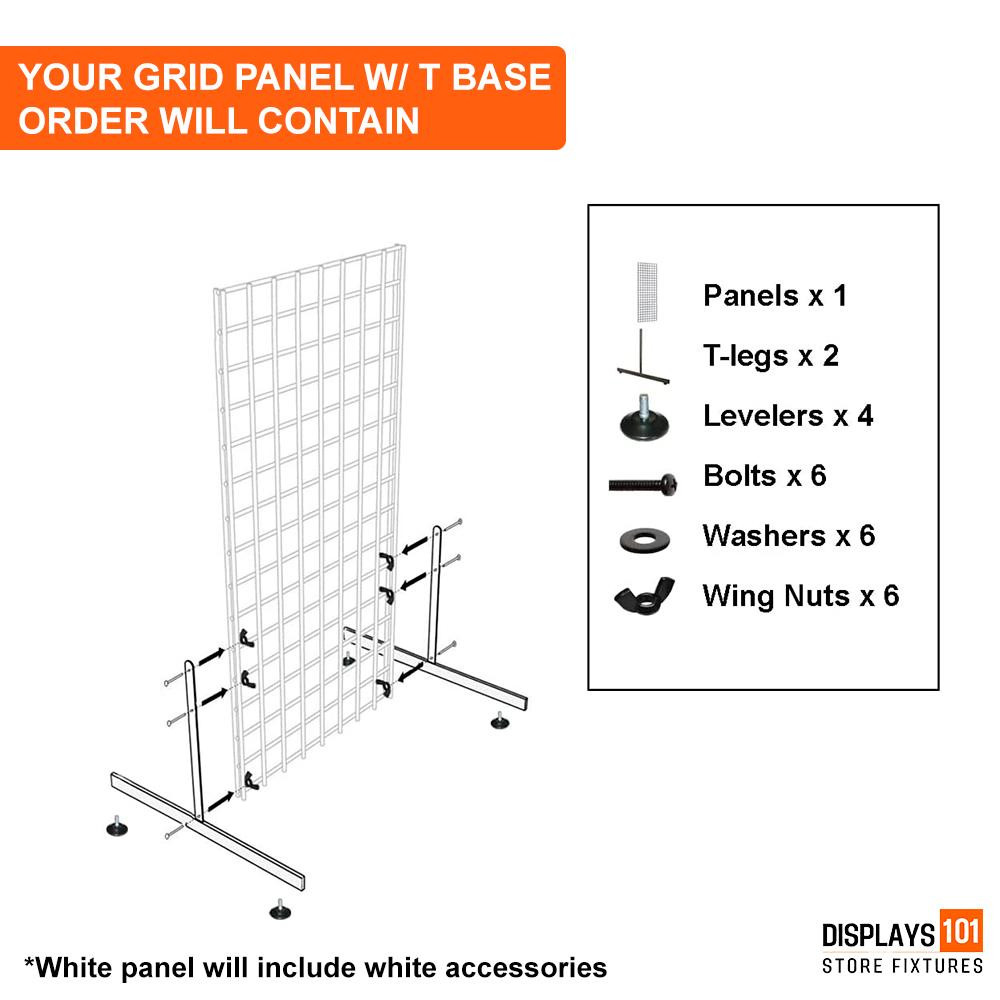 Displays 101 2' x 5' Gridwall Tower with T-Base