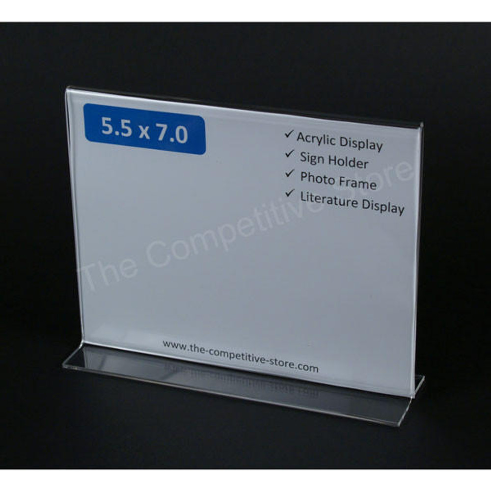 5 x 7 Bottom Loading Plastic Sign Holder