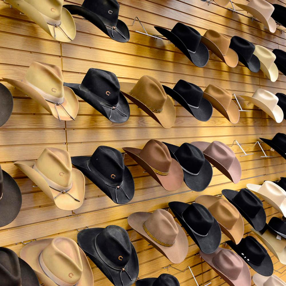 Slatwall Western Cowboy Hat Display